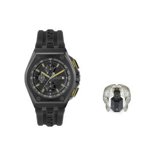 PHILIPP PLEIN Wrist Watches Quartz Movement Silicone Strap Black Dial Women's Watch