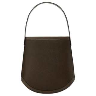 SAVETTE Calfskin Bucket Bag, Handbag, Shoulder Bag Large Women's Coffee