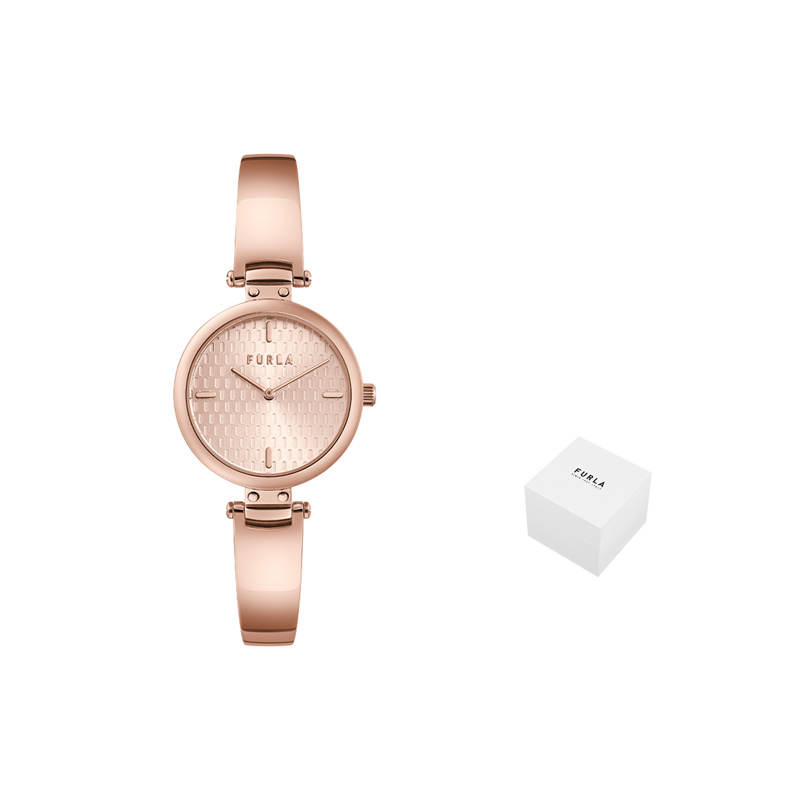 Furla GLAMOUR CHIC Wrist Watches Quartz Movement Steel Stainless Steel Strap 32mm Rose Gold Watch Dial Women's Watch