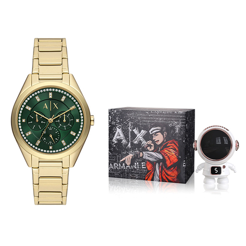 ARMANI EXCHANGE ARMANI EXCHANGEAE Wrist Watches Quartz Movement Stainless Steel Strap Green Dial Women's Watch