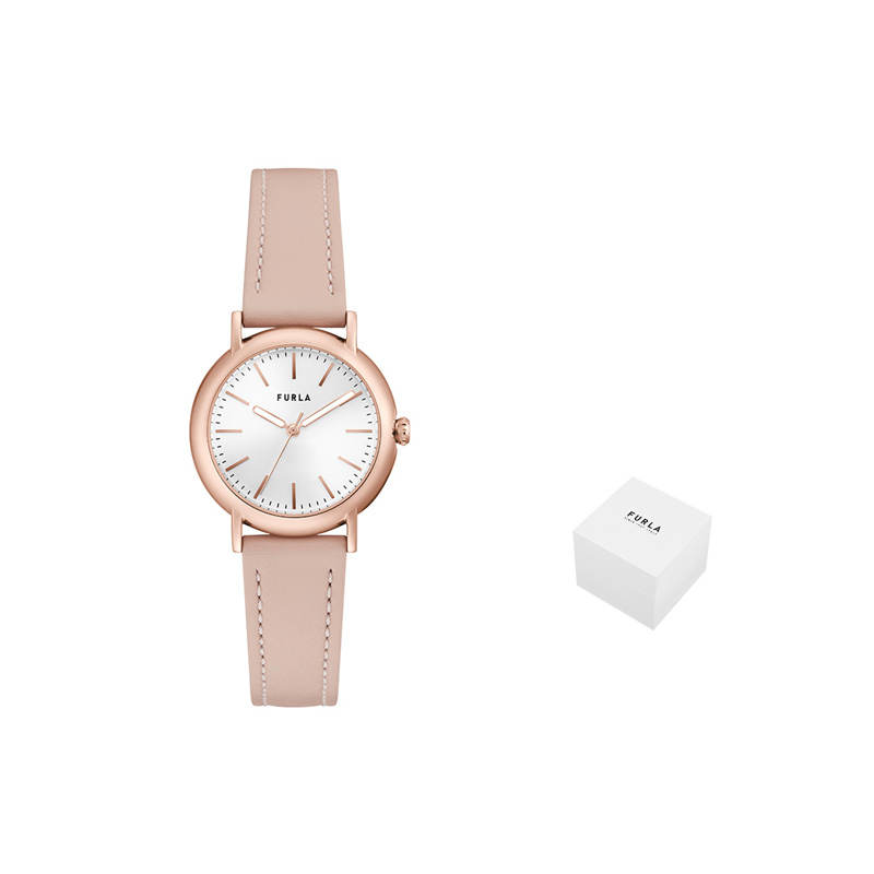 Furla HERITAGE Wrist Watches Quartz Movement Genuine Leather Strap 32mm White Dial Women's Watch