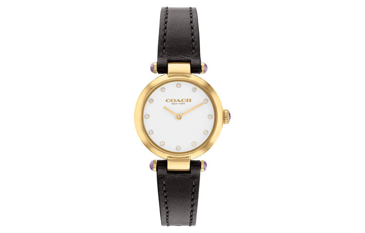 COACH CARY Wrist Watches Quartz Movement Leather Strap White Dial Women's Watch