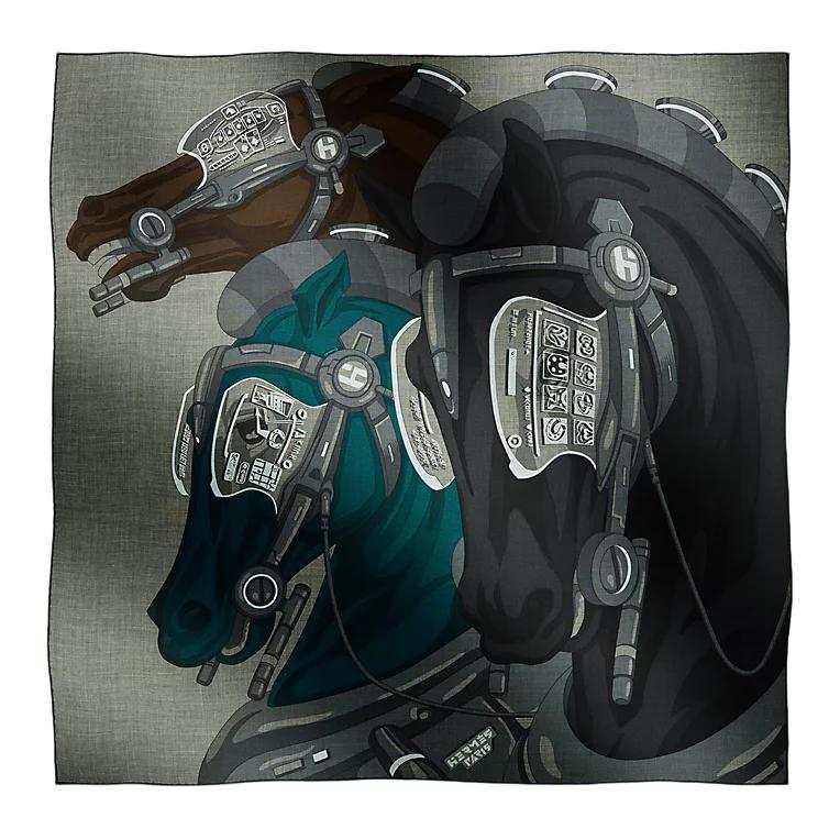 HERMES HERMES Cashmere, Silk Scarves Men's Multicolor