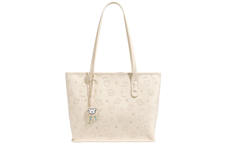 TOUTOU Maltese Collaboration Pu Shoulder Bag Large Small Women's Milk White