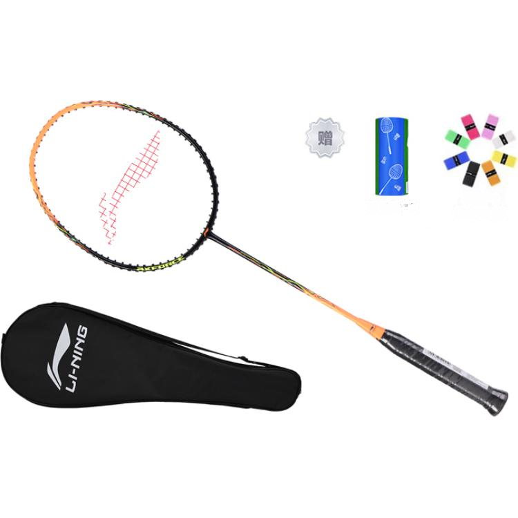 Li-Ning Li Ning Thunder Collection Thunder 9 Carbon Aluminum Badminton Rackets Offensive Type Heavy Head, Stiff Shaft