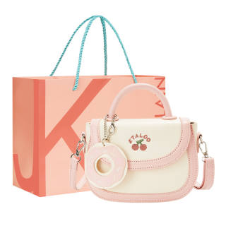 JANE KLAIN Pu Saddle Bag Handbag, Crossbody Bag Regular Women's White & Blue/White & Pink