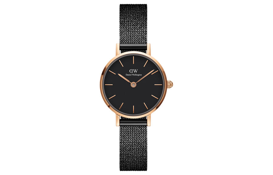 DW/DanielWellington Daniel Wellington PETITE DW Wrist Watches Quartz Movement Stainless Steel Watchband Black Dial Women's Watch