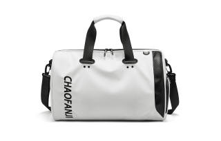 CHAOFANJI Membrana Dermalis Gym Bag, Crossbody Bag, Travel Bag, Handbag Large Unisex White/Black