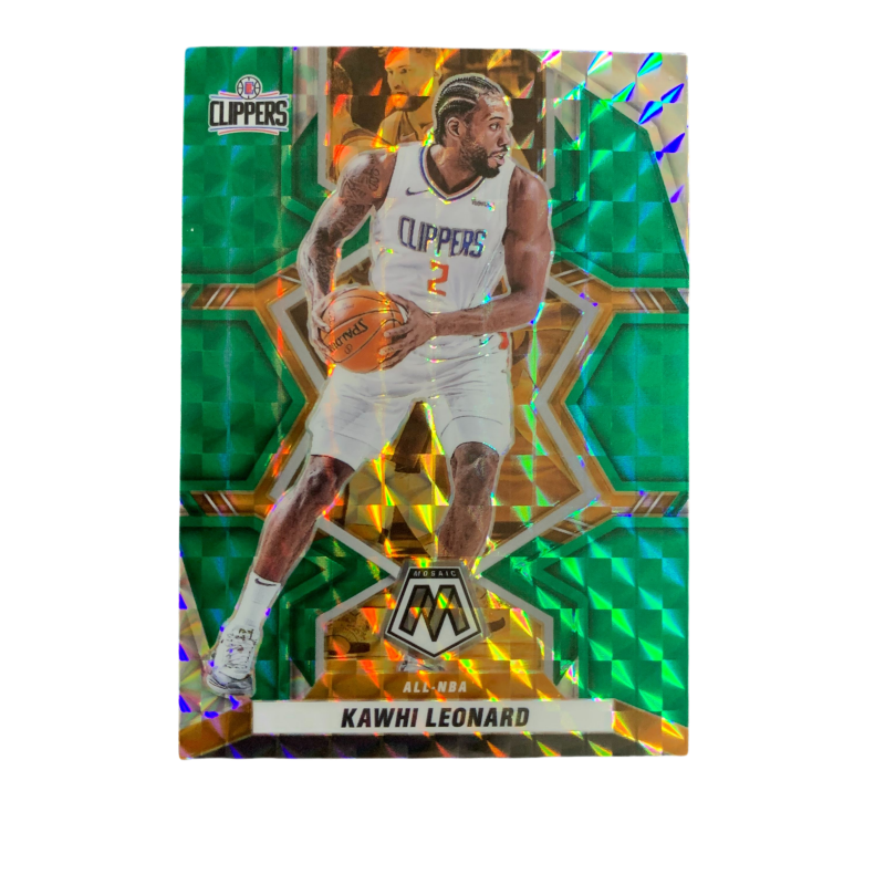 PANINI 2021 22 Mosaic Kawhi Leonard Kawaii Player Card, Passed For Green Fold Star Card Collection Sports Cards 1 Pc