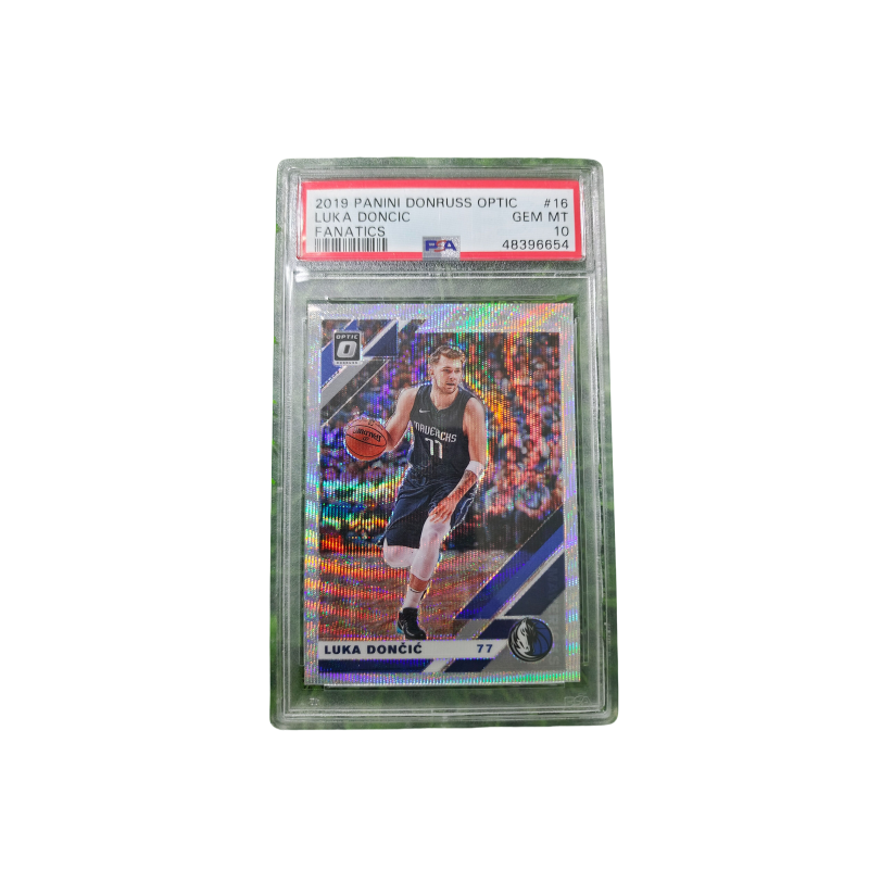 PANINI DONRUSS OPTIC 2019 Mavericks, Luka Doncic, Silver Ripple Holographic Card, PSA Grading 10/10 Graded Cards 1 Pc