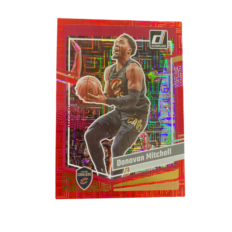 PANINI 2023 24 Donovan Mitchell MiQiu Knight Durex 47/99 Red Maze Fold Refringence Player Card Pass Sports Cards 1 Pc