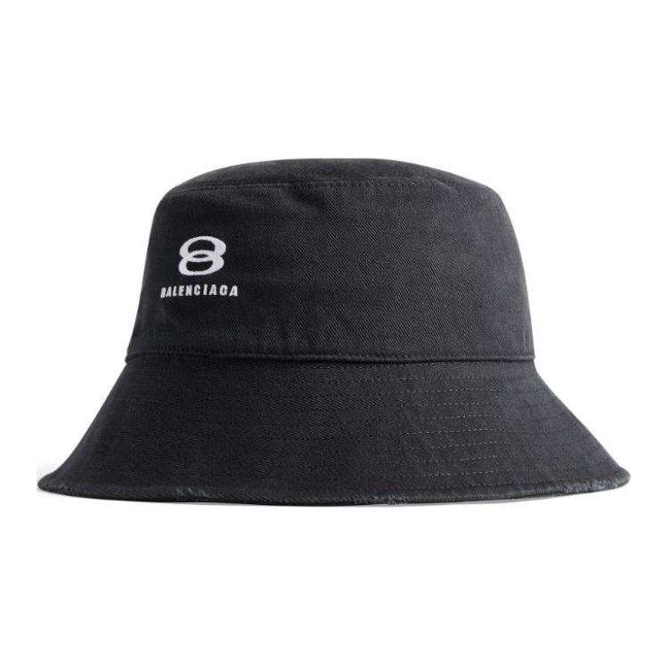 Balenciaga Cotton Bucket Hats Women's Black