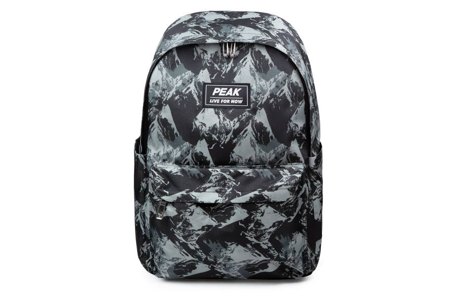 PEAK PEAK Fabric Backpack Regular Unisex Black Camouflage