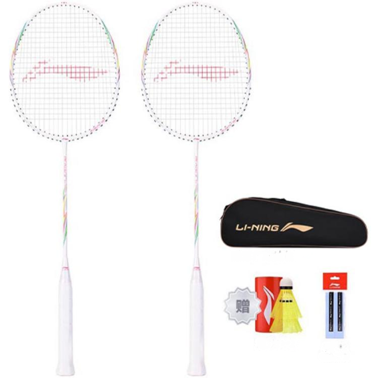 Li-Ning Li Ning Sharp Shadow EX LIGHT Full Carbon Badminton Rackets Speed Type Enhanced Swing Speed Entry level 5U/G5 White