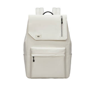 HLA Polyester Backpack Unisex Cream White/Classic Black