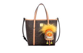 FION PVC Basket Bag, Tote Bag, Shopping Bag, Crossbody Bag Large Women's Brown
