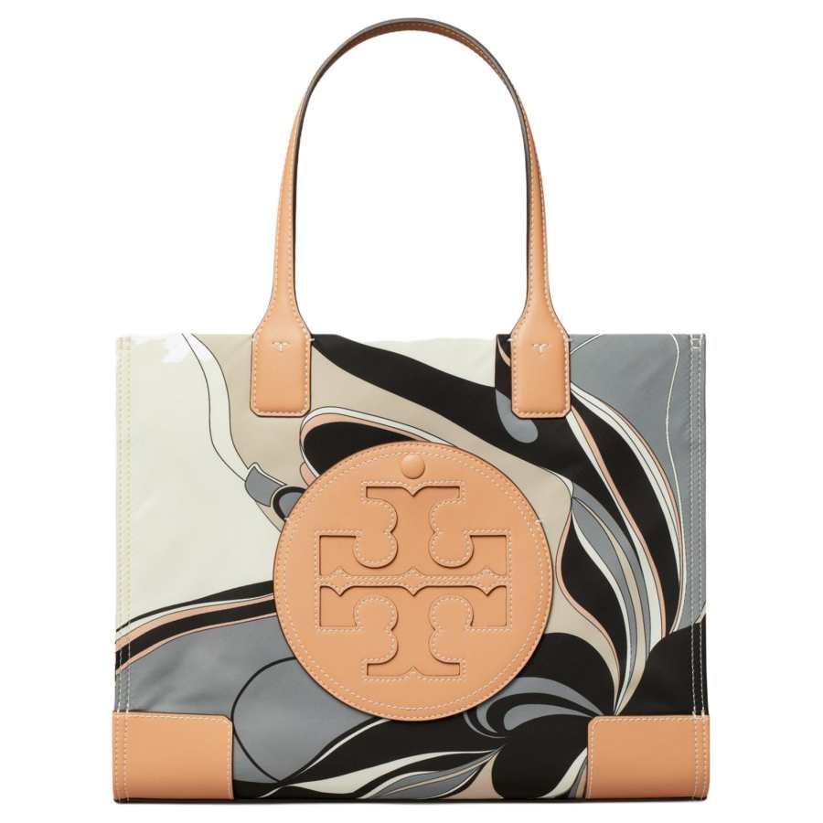 TORY BURCH Ella Fabric Tote Bag, Shopping Bag, Handbag Small Women's Tulip