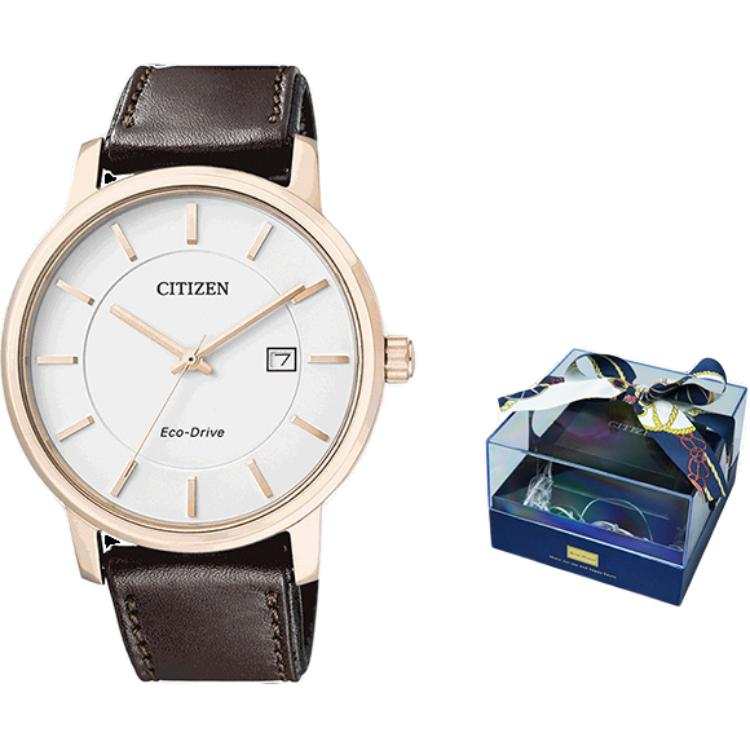CITIZEN Ecology Drive Collection Light Powered Quartz Movement Cow Leather Strap Watch Men's Watches