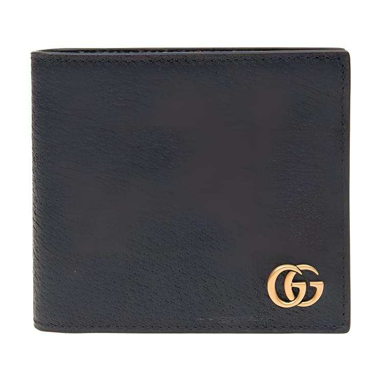 GUCCI GG Marmont Leather Wallet Men's Black