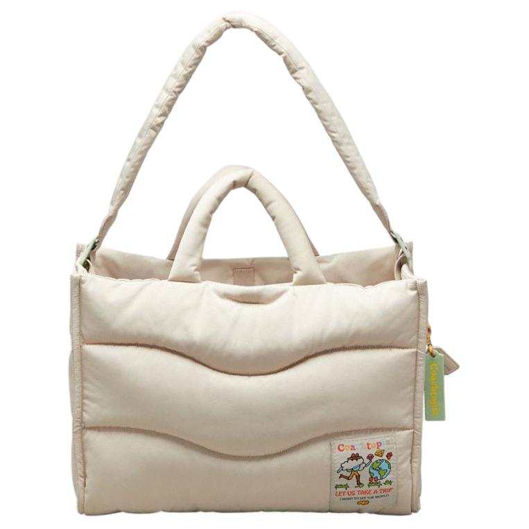 Coachtopia Loop Recycled Polyester Tote Bag, Shopping Bag, Handbag Large Unisex Cloud White