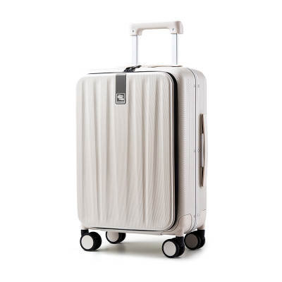 Hanke Aluminum Frame PC Boarding Suitcase Travel Password Box Luggage 20 Inch, 24 Inch, 26 Inch Unisex Multicolor