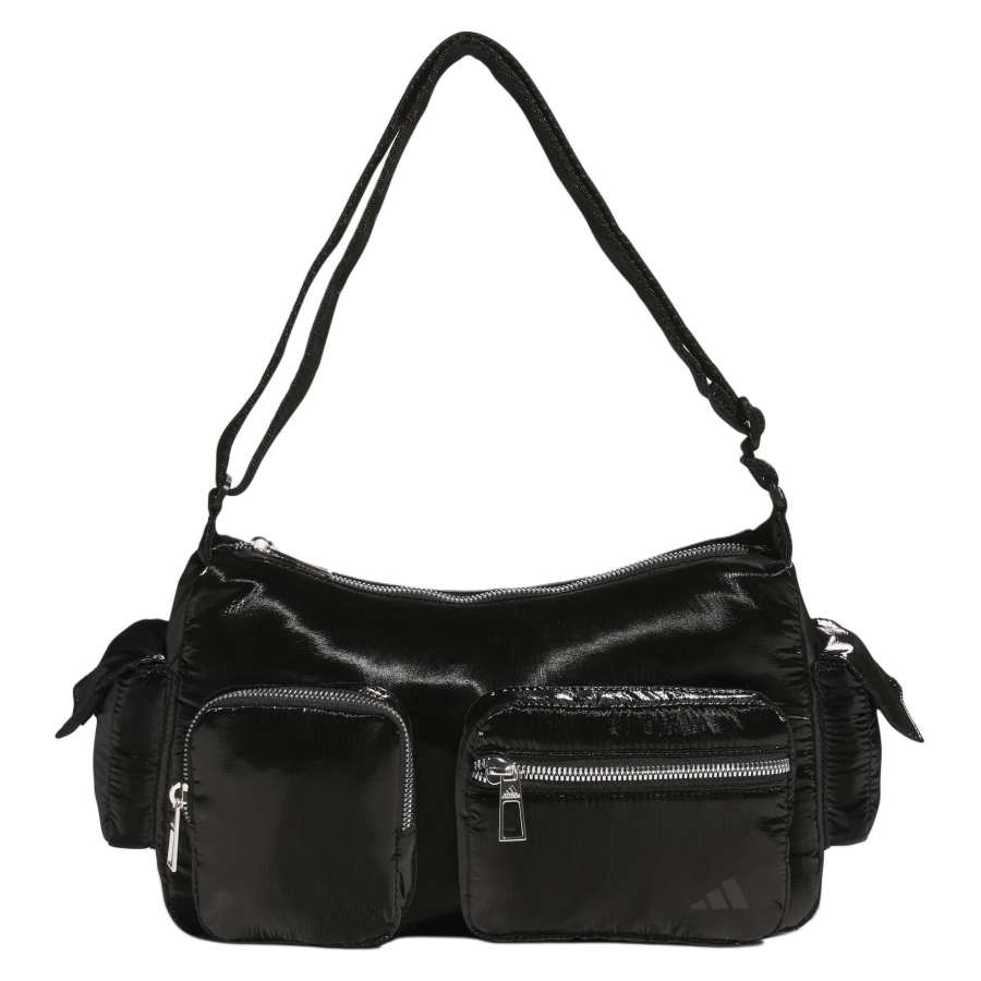 Adidas Adidas PU Polyurethane Portable Crossbody Bag, Shoulder Bag Regular Women's Black