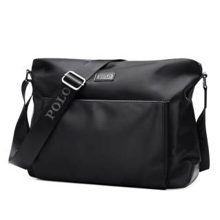 POLO Fabric Shoulder Bag Large Men's Black/Blue/Camouflage