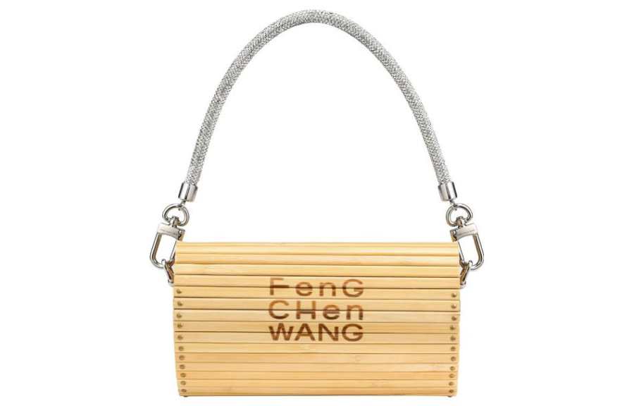 Feng Chen Wang Bamboo Handbag, Shoulder Bag, Crossbody Bag Unisex Diamond Color