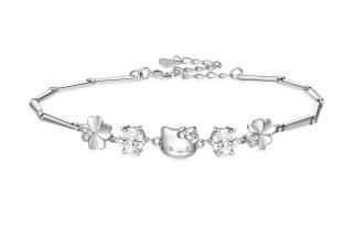 TIDECOLOR Hello Kitty 925 Sterling Silver Sterling Silver Bracelet Women's