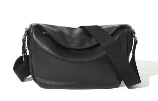 MASTER CANVAS Leather Crossbody Bag Dumpling Bag Regular Unisex Black