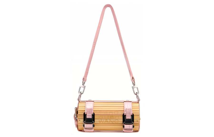 Feng Chen Wang Polyurethane Cylinder Bag, Shoulder Bag, Crossbody Bag Unisex Light Pink