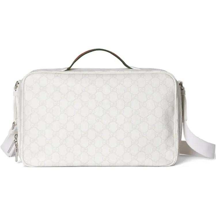 GUCCI GUCCI Canvas Bag Storage Bag Medium Size Unisex White