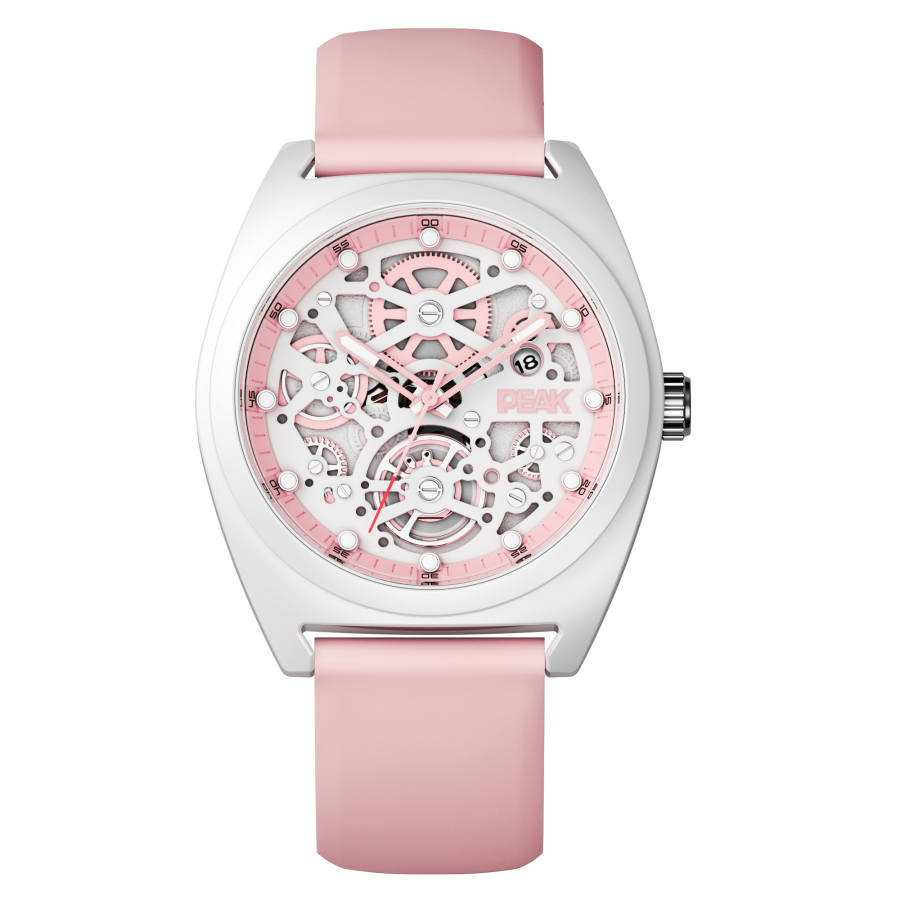 PEAK PEAK Mlbble Quartz Movement Silicone Strap Watch Women's Watch Skeleton Dial