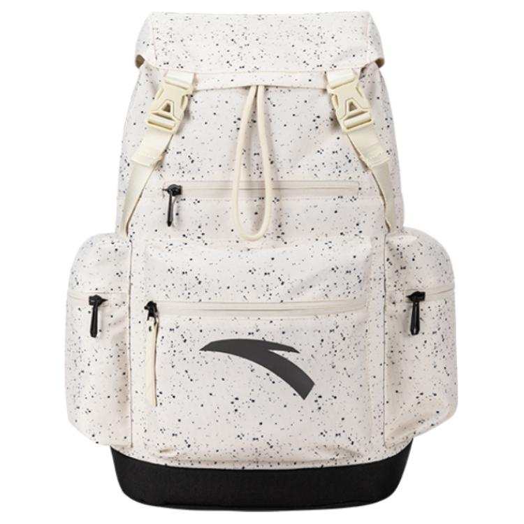 Anta Basketball Collection Fabric Backpack Unisex Papyrus White