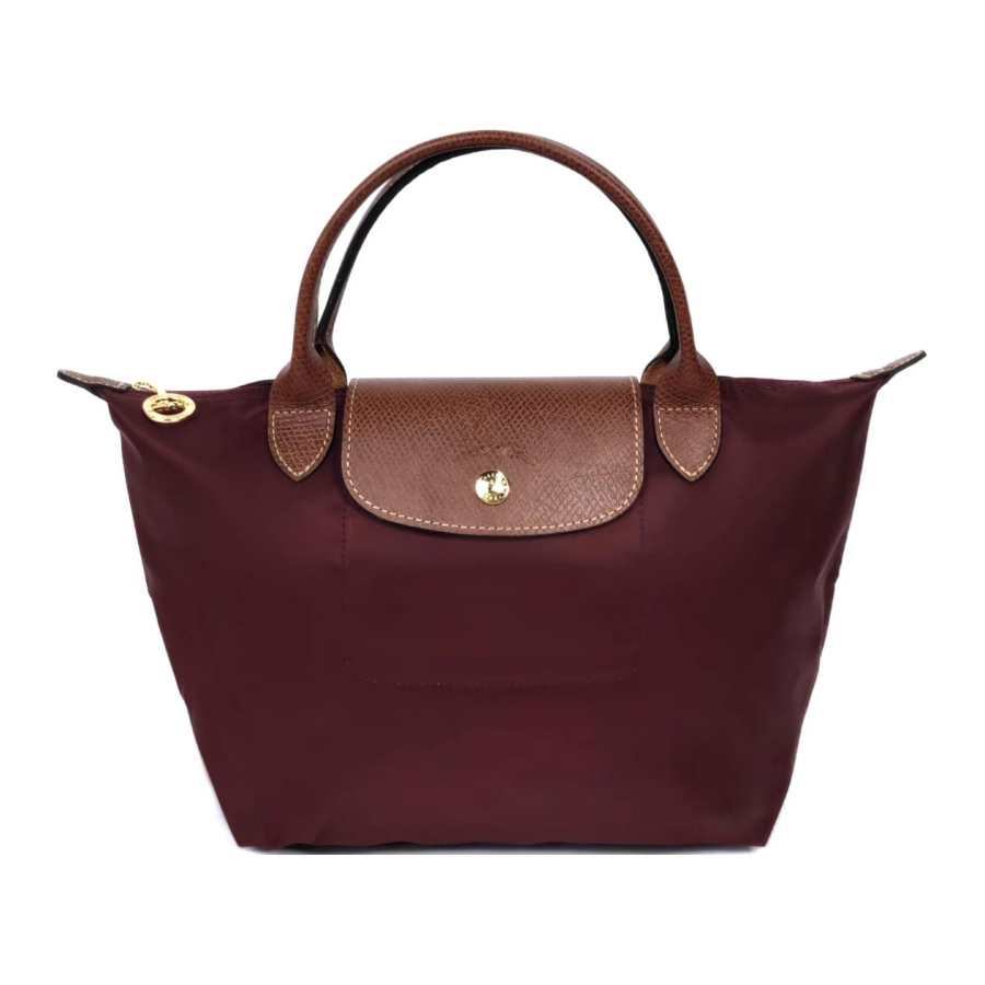 LONGCHAMP LONGCHAMP Le Pliage Polyamide Canvas With Leather Dumpling Bag Handbag Small Women's Tan