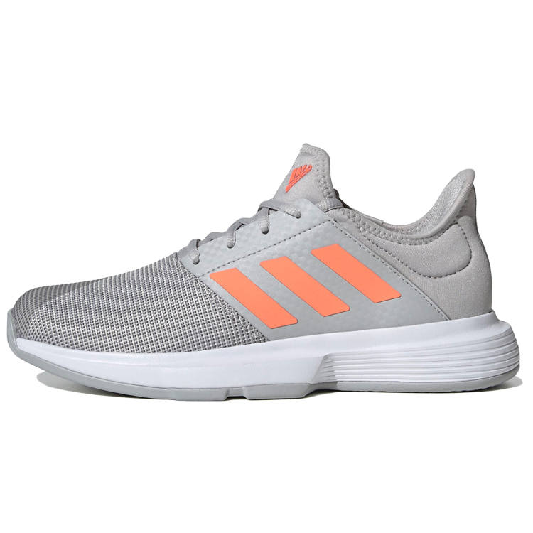 Adidas Adidas GameCourt Abrasion Resistant Slip Resistant Low top Running Shoes Women's Gray White Orange