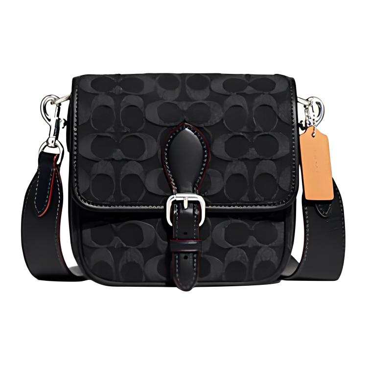 COACH Frankie Fabric Shoulder Bag, Crossbody Bag Small Men's Black