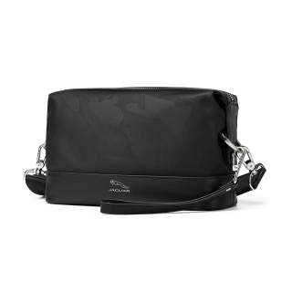 JAGUAR Wide Strap Fabric Messenger Bag, Crossbody Bag, Shoulder Bag Men's Black