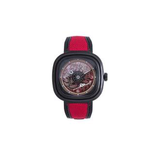 SEVENFRIDAY T Series Automatic Mechanical Movement 30m Waterproof Men's Watches Watch 45.6mm Red Watch Dial