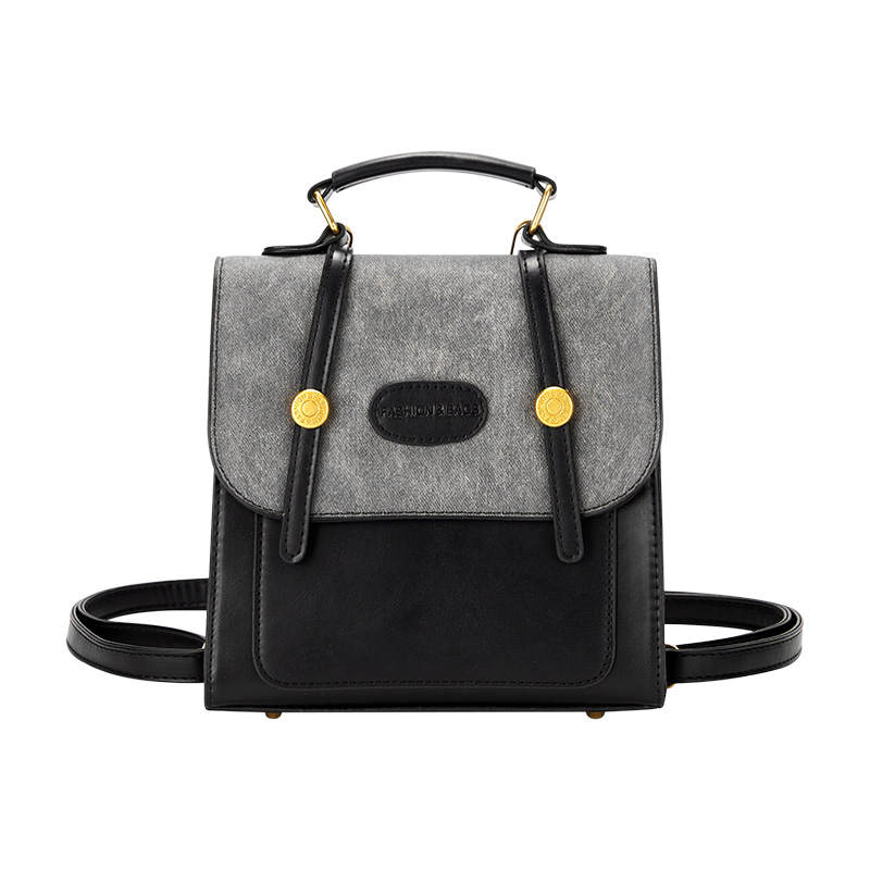 JANE KLAIN Synthetic Leather Shoulder Bag, Crossbody Bag, Handbag Backpack Regular Women's Black/Brown