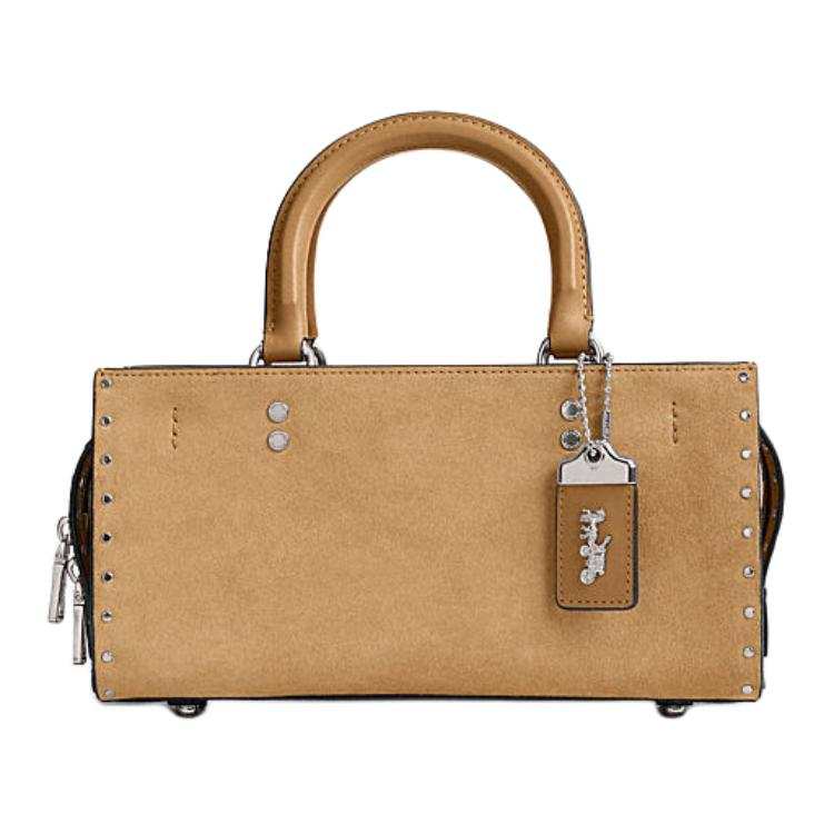 COACH Rogue Cow Leather Baguette Bag, Shoulder Bag, Crossbody Bag, Handbag Medium Women's Earth Tone