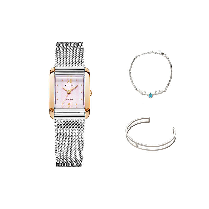 CITIZEN L Light Powered Quartz Movement Stainless Steel Cow Leather Strap Watch Women's Watch