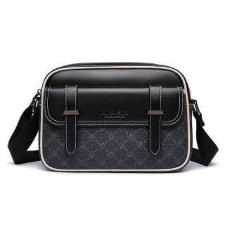 FAIRWHALE PVC Shoulder Bag, Crossbody Bag Regular Unisex Black