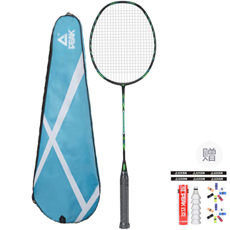 PEAK PEAK PK 103 Full Carbon Badminton Rackets Offensive Type Heavy Head, Stiff Shaft Advanced Level Unisex 3UG2 Blue Black