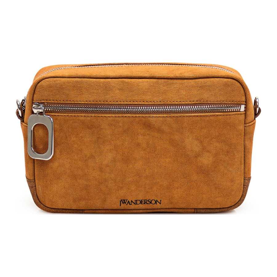JW Anderson Leather Shoulder Bag, Crossbody Bag Women's Caramel