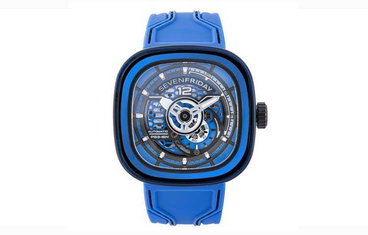 SEVENFRIDAY P Automatic Mechanical Movement Men's Watches Watch 47.6mm Blue Dial Stainless Steel Case