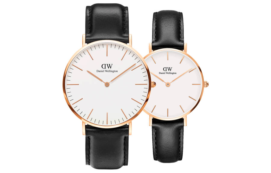 DW/DanielWellington Daniel Wellington DW Watch Women's Quartz Movement Leather Strap 32&40MM White Dial Unisex European/US Watches