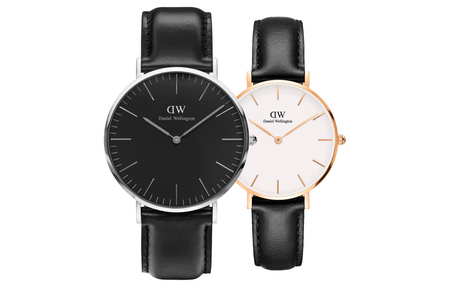 DW/DanielWellington Daniel Wellington DW Couple Watches, Fashion, Versatile Everyday Wrist Watches Quartz Movement Genuine Leather Strap