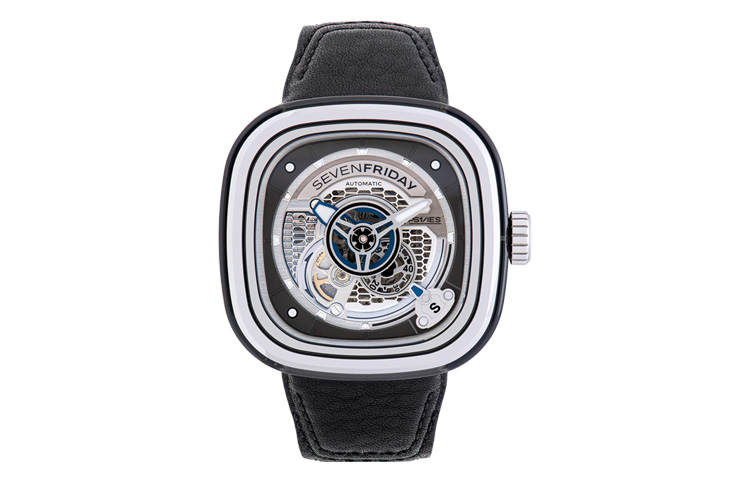 SEVENFRIDAY PS Automatic Mechanical Movement 30m Waterproof Men's Watches Watch 47.6mm Skeleton Dial