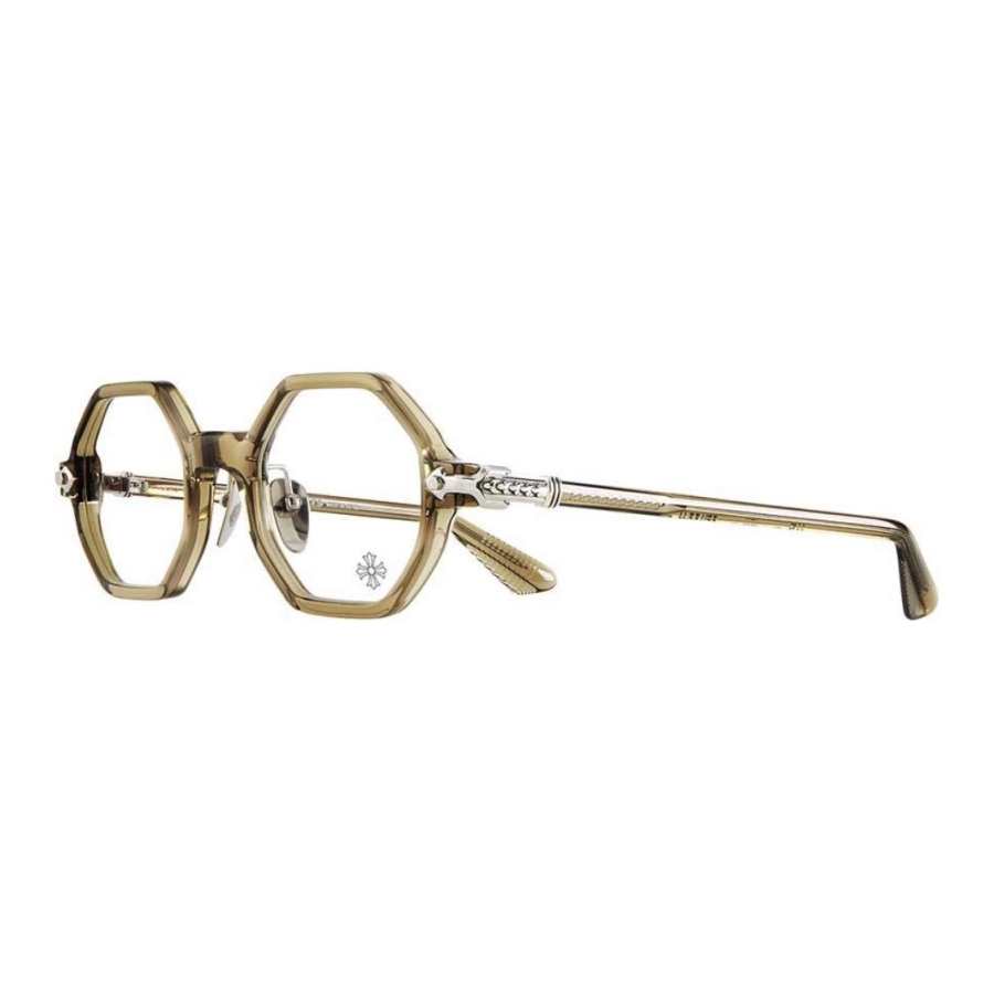 Chrome Hearts Chrome Hearts Irregular Shape Eyeglass Frames Men's Gold
